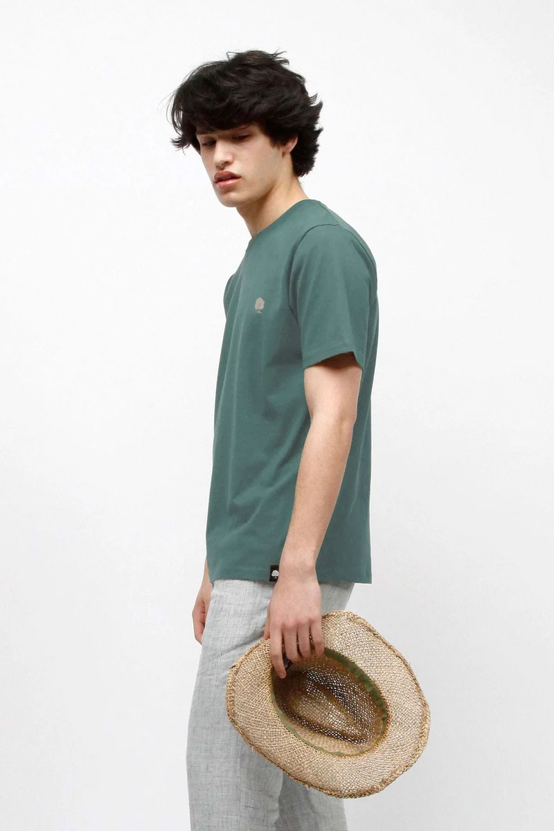 Heavy T-Shirt mit Stickerei aus Bio Baumwolle