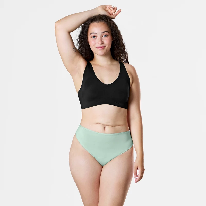 SNOCKS x femtis Period Tanga - SINA Highwaist | Salbei