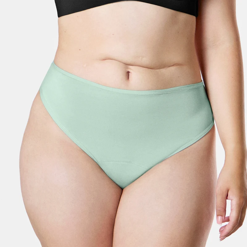 SNOCKS x femtis Period Tanga - SINA Highwaist | Salbei