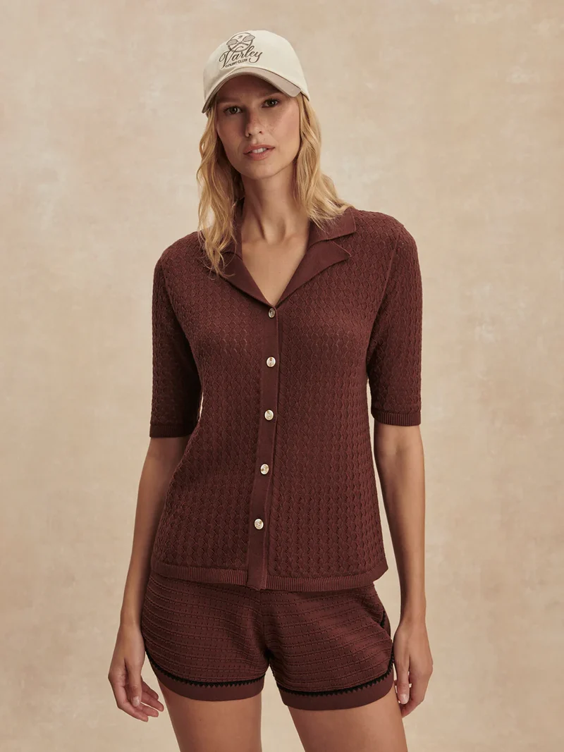 Madelene Knit Shirt Ironwood