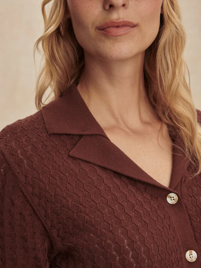 Madelene Knit Shirt Ironwood