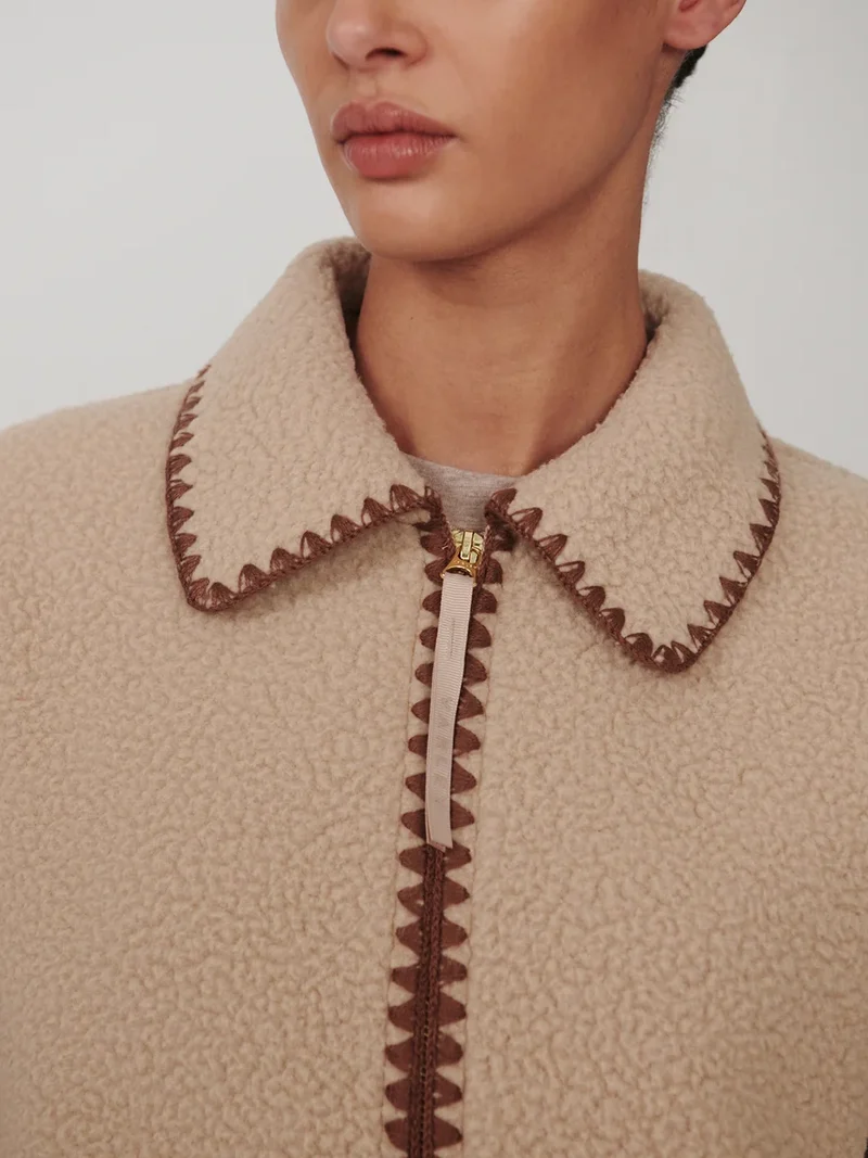 Ruiko Zip Fleece Light Taupe