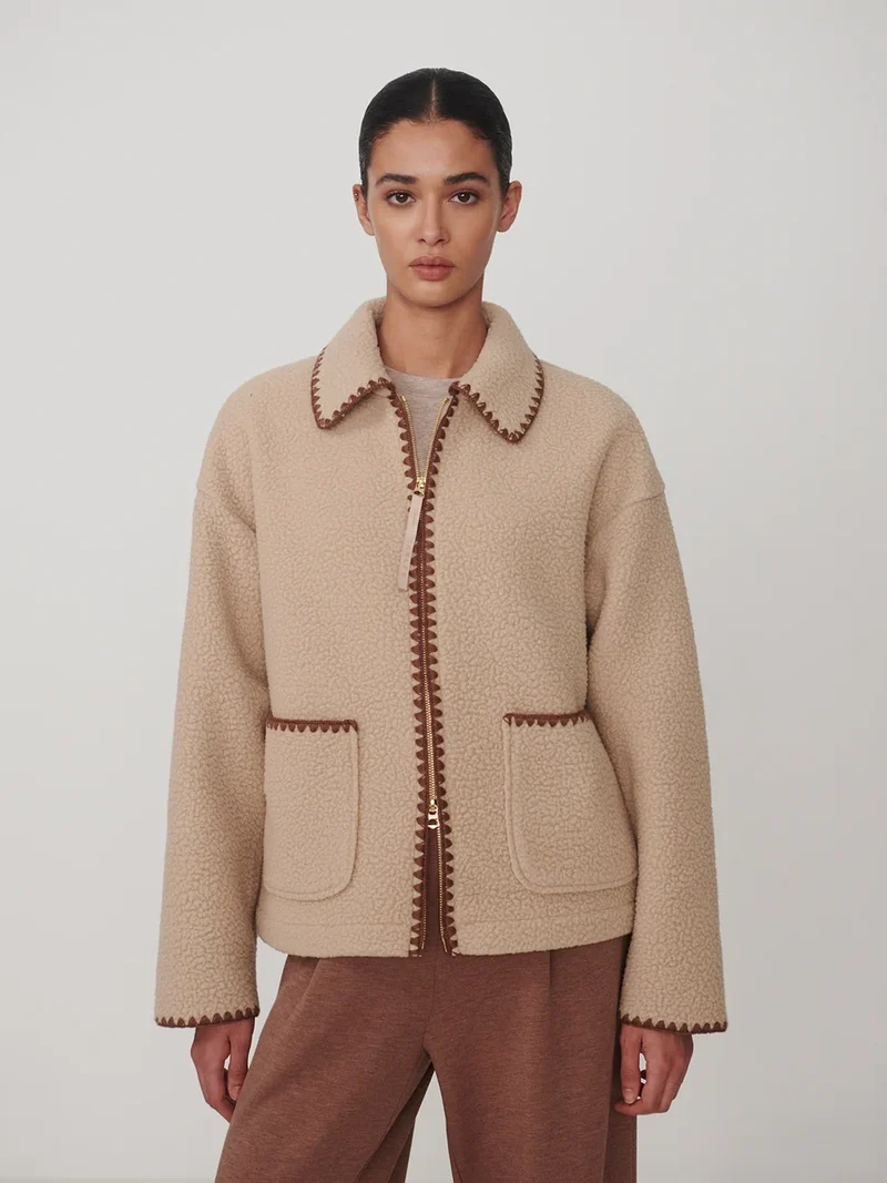 Ruiko Zip Fleece Light Taupe