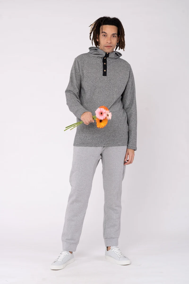 Gestreifter Hoodie aus Hanf & Bio Baumwolle