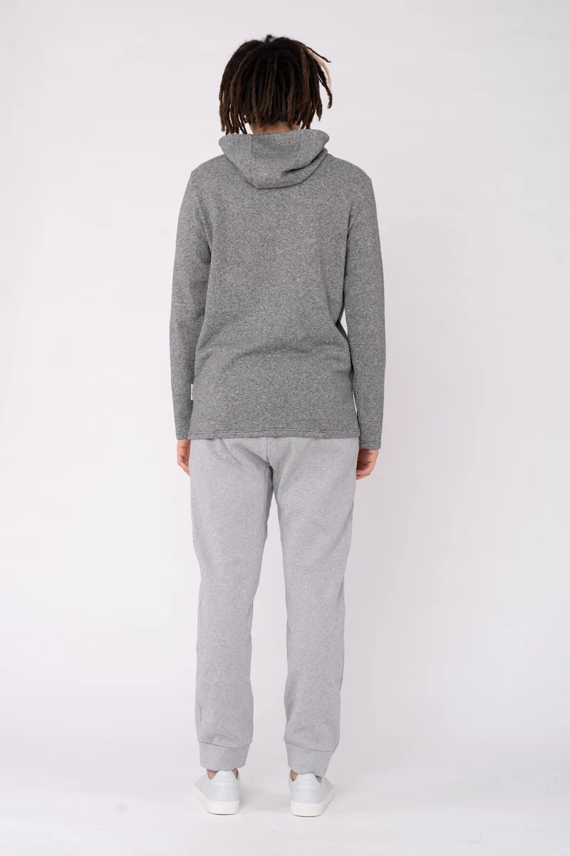 Gestreifter Hoodie aus Hanf & Bio Baumwolle