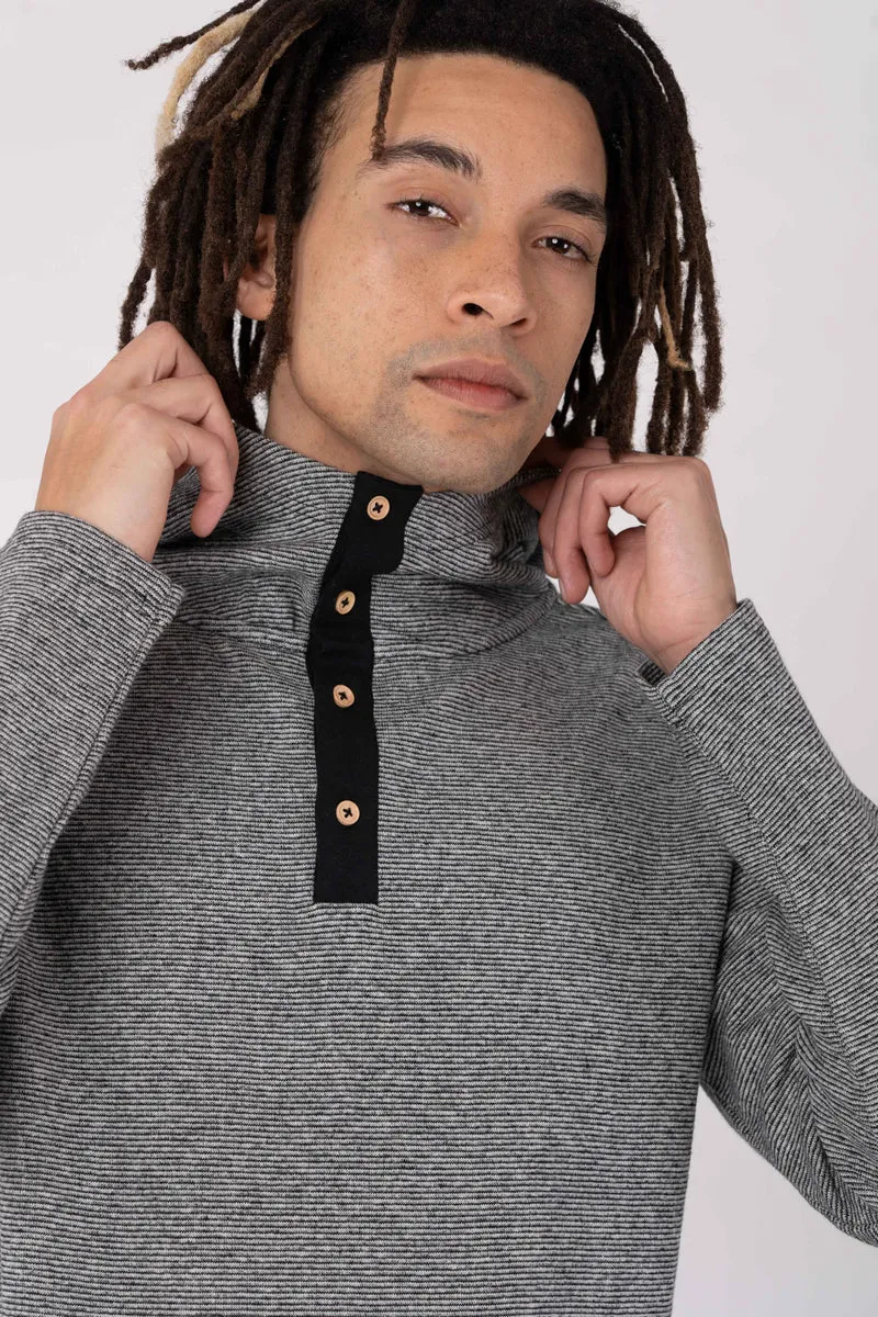 Gestreifter Hoodie aus Hanf & Bio Baumwolle