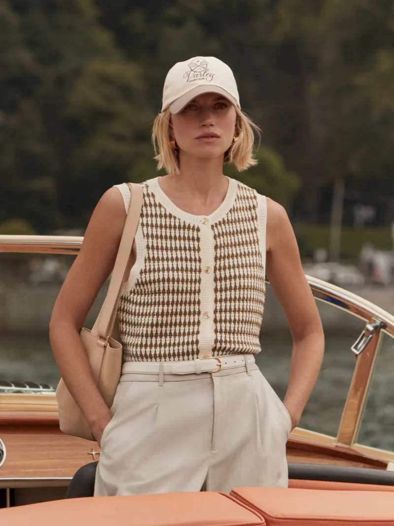 Aura Knit Top Egret/Olive