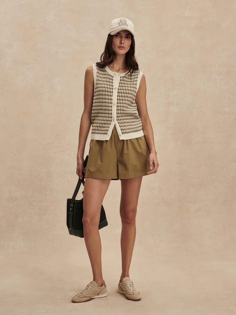 Aura Knit Top Egret/Olive