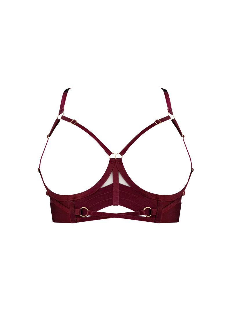 Bordelle Neda Multiway Bodice Bra in Morello