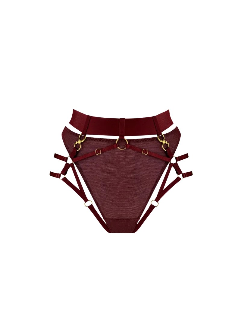 Bordelle Neda Multiway Harness Brief in Morello
