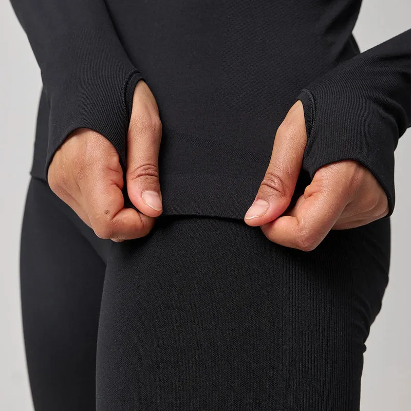 Sportshirt langarm Damen | Pastellgrün
