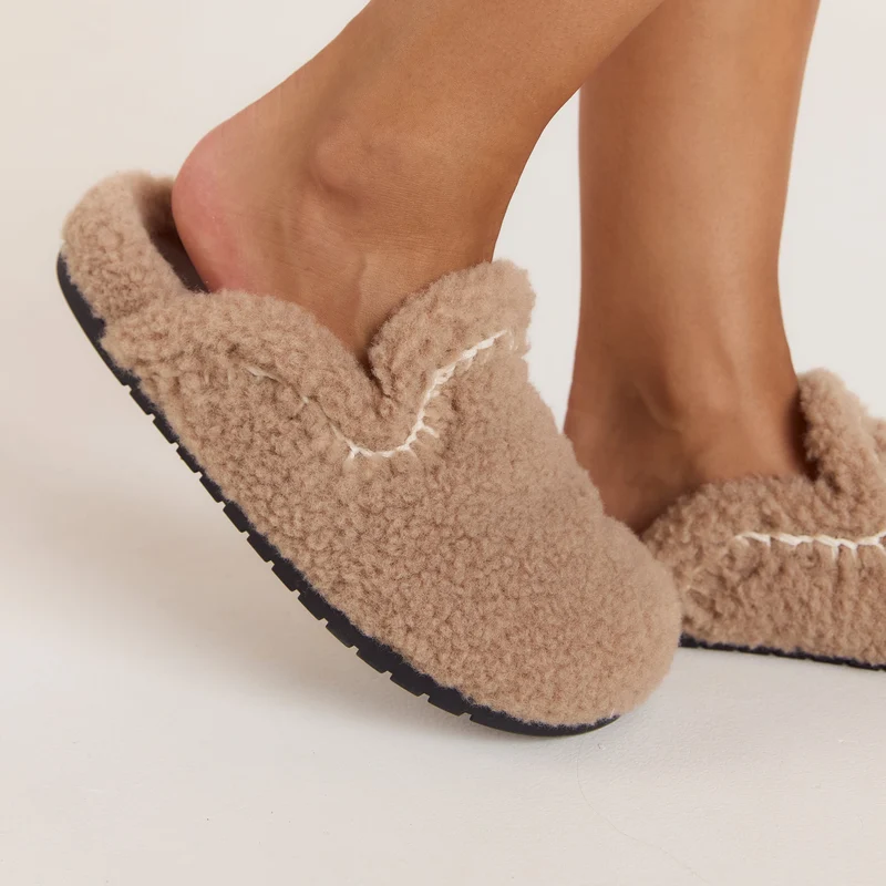 Anya Mule Slippers - Mink