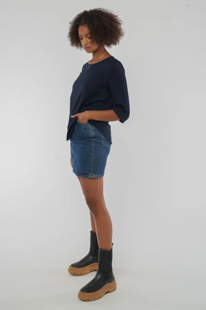 Ladies Three Quarter Sleeve T-Shirt aus Bio Baumwolle