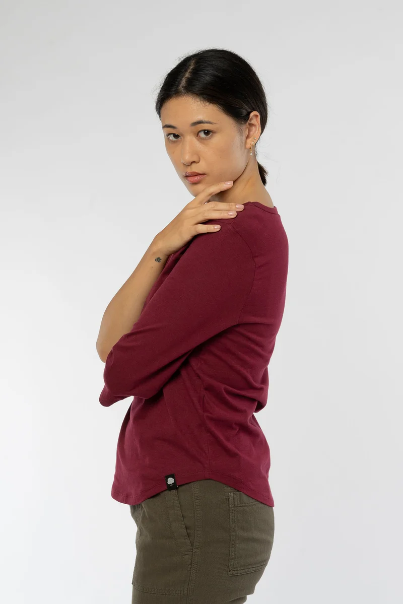 Ladies Three Quarter Sleeve T-Shirt aus Bio Baumwolle