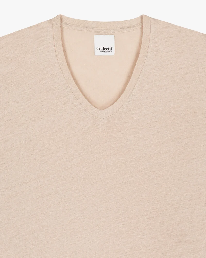 Elva solid | T-Shirt | Leinen