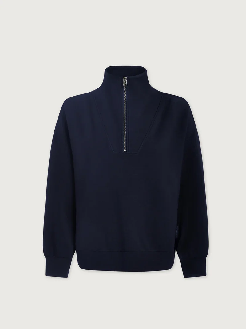 Hawley Half Zip Sweat Navy