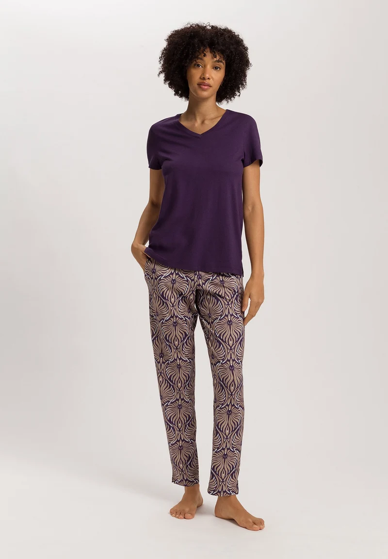 Sleep & Lounge Long Pants | amethyst damask 074845-073049