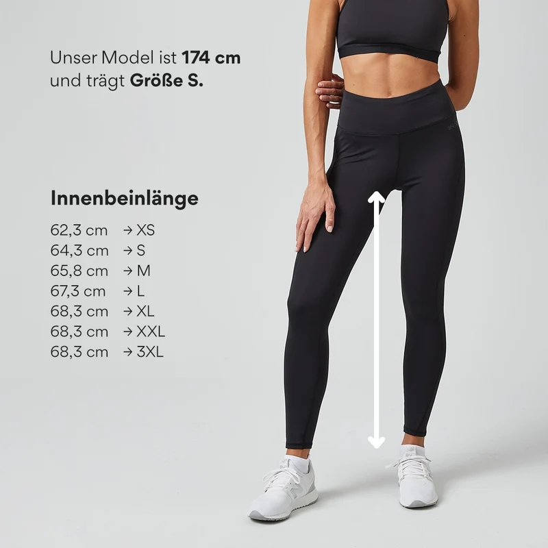 High Waist Leggings | Schwarz