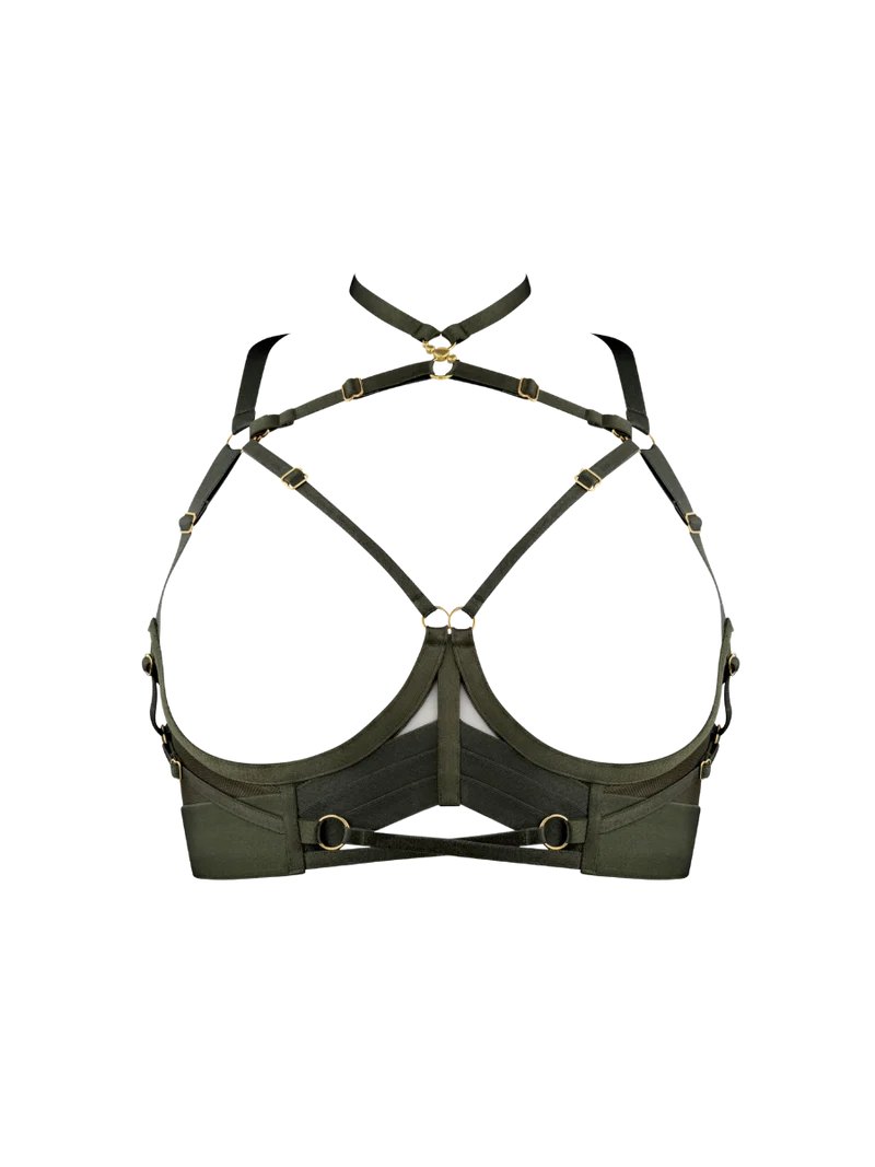Bordelle Neda Multiway Bodice Bra in Olive