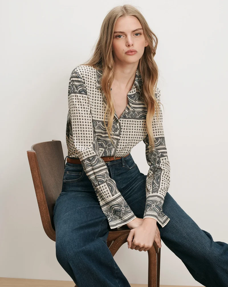 Monique Blouse Ecru Multi