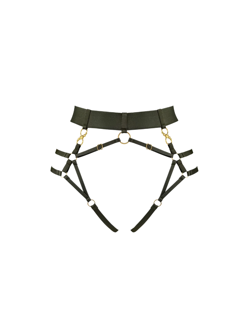Bordelle Neda Multiway Harness Brief in Olive