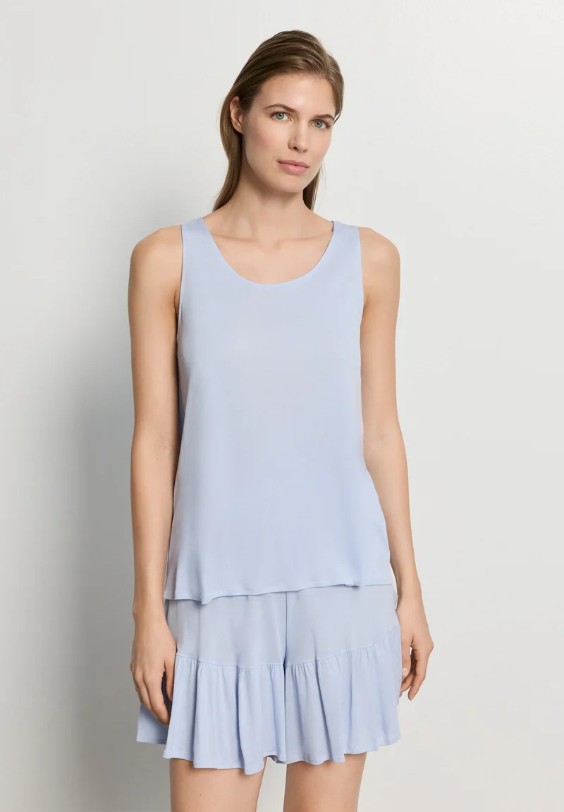 Isabella Sleeveless Short Pyjama | blue dove 074727-072581