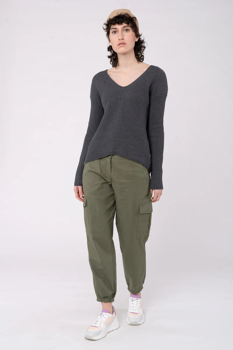 Cotton V-Neck Sweater