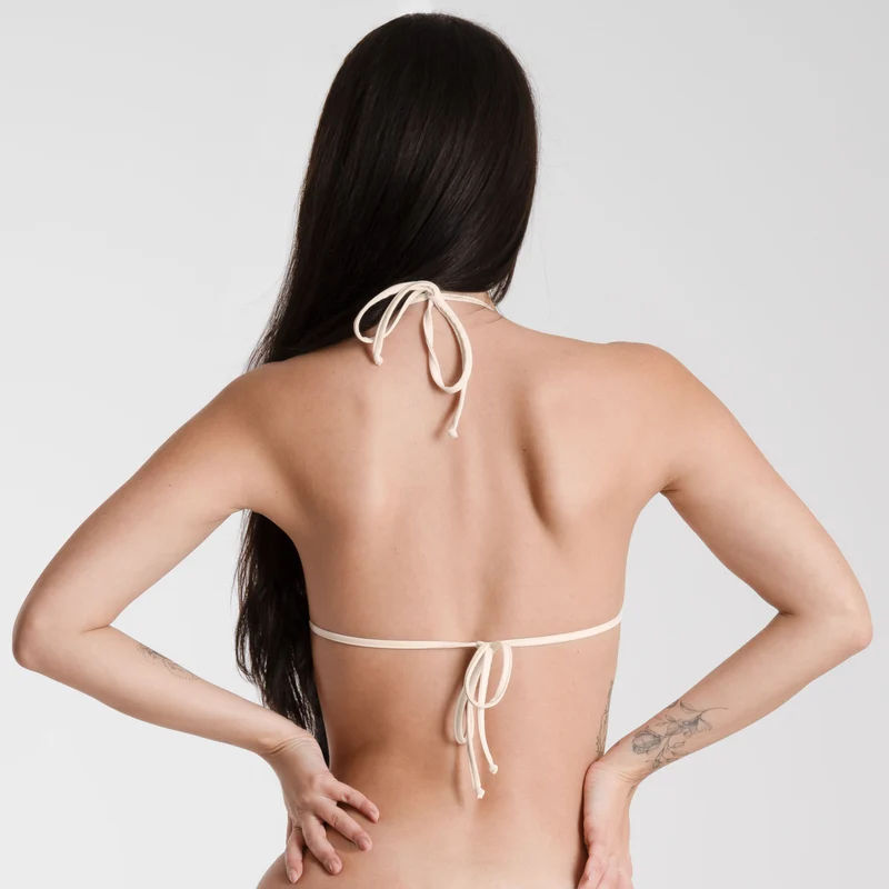 Shimmering Gold in Champagne - Bikini Micro Triangel Oberteil