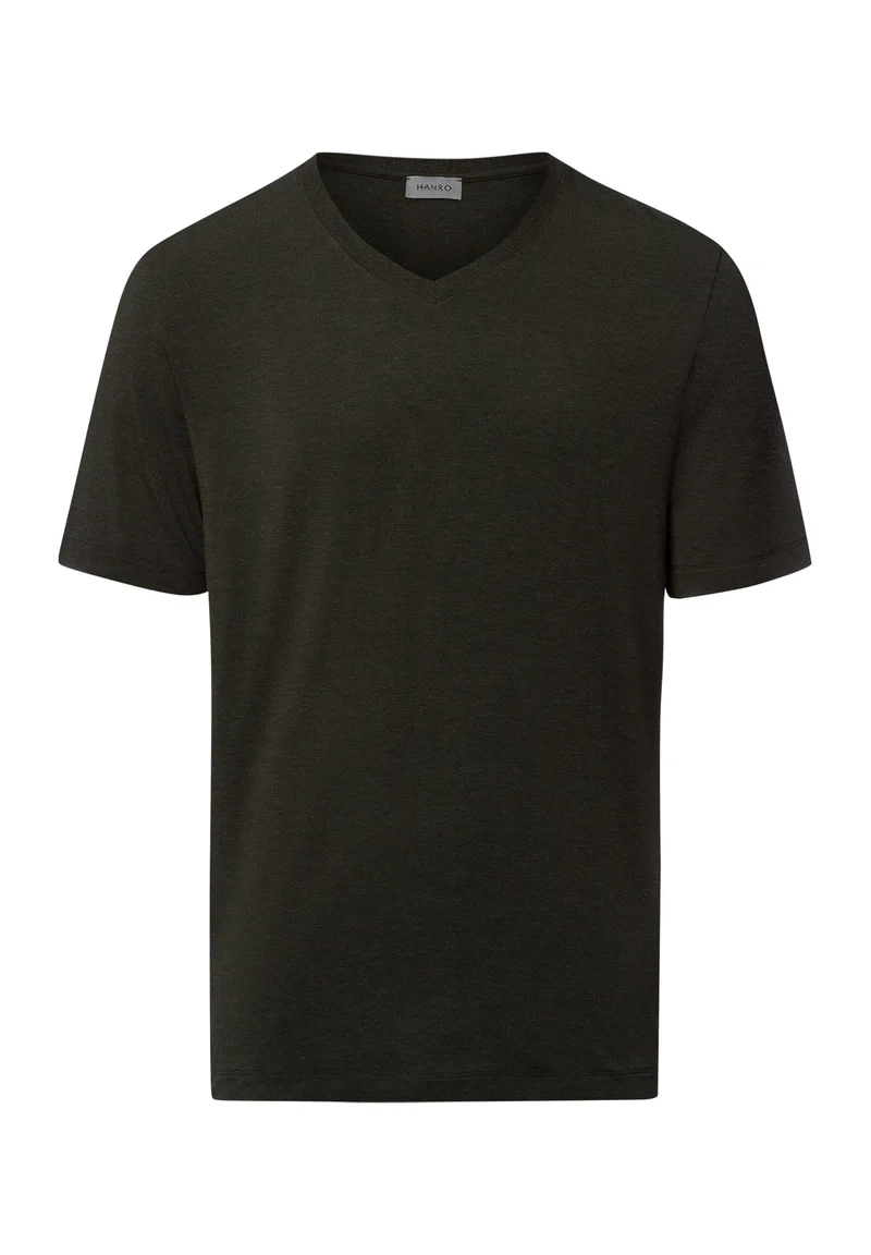 Casuals S/SLV Shirt V-Neck | earthy ink melange 075035-073044