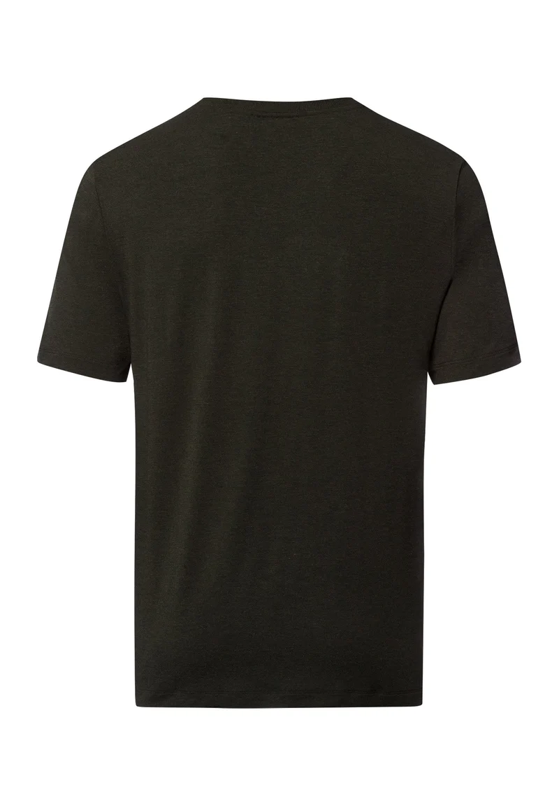 Casuals S/SLV Shirt V-Neck | earthy ink melange 075035-073044
