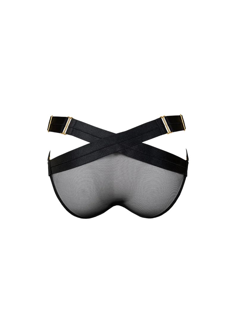 Bordelle Signature Panelled Suspender Brief in Black