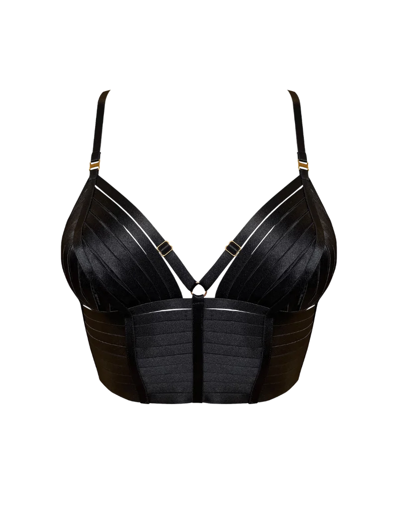 Bordelle Signature Crop Top Bra in Black