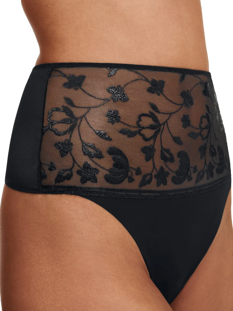 Chantelle - Philter Tanga aus schwarzem Vinyl