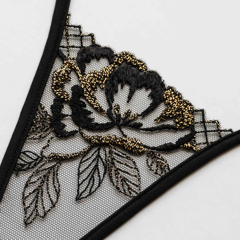 Mystic Dream - Mini G-String - Schwarz/Gold
