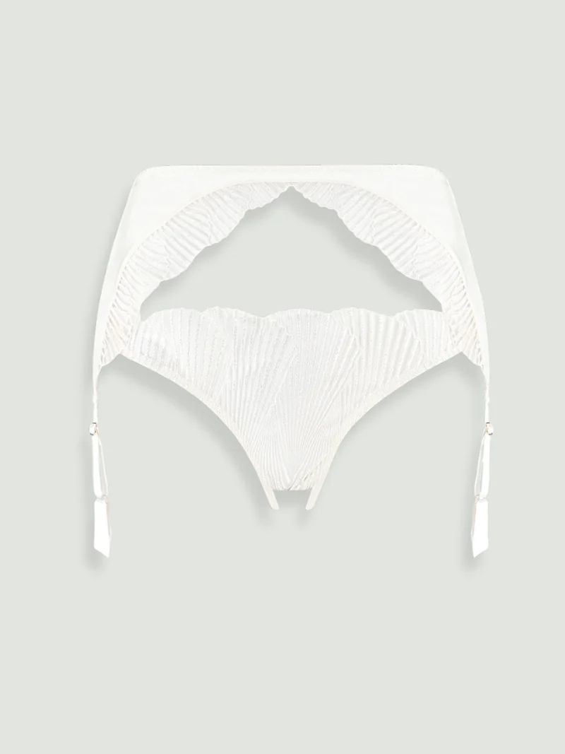 Coco de Mer Athena in Ivory Open Suspender Knicker