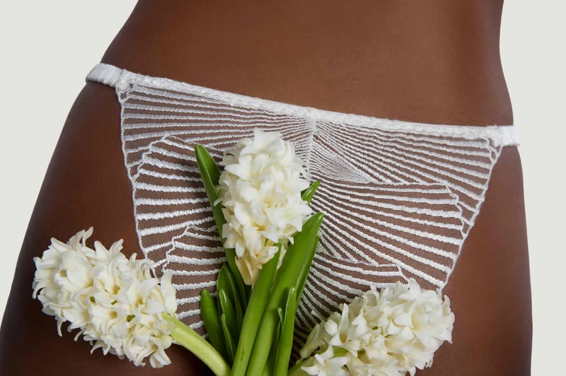 Coco de Mer Athena in Ivory Brazilian Knicker