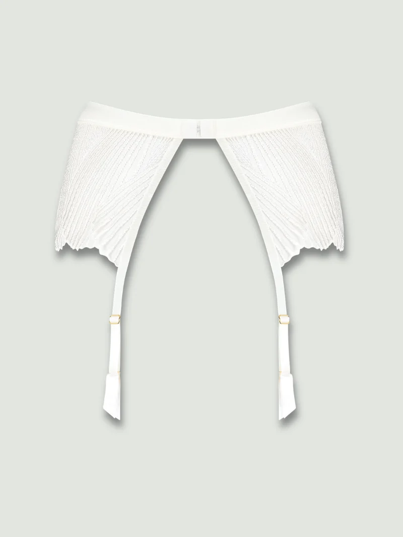 Coco de Mer Athena in Ivory Suspender Belt