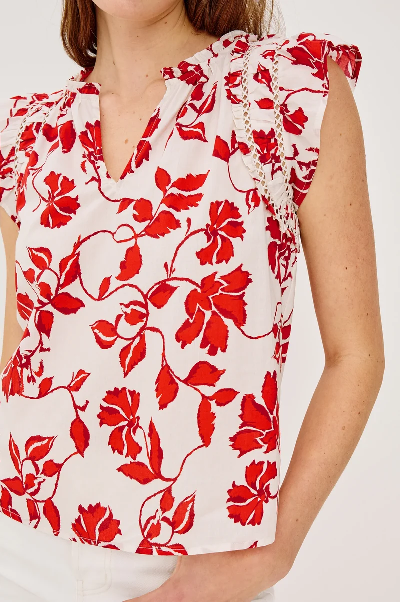 Allea Top Red Jasmine