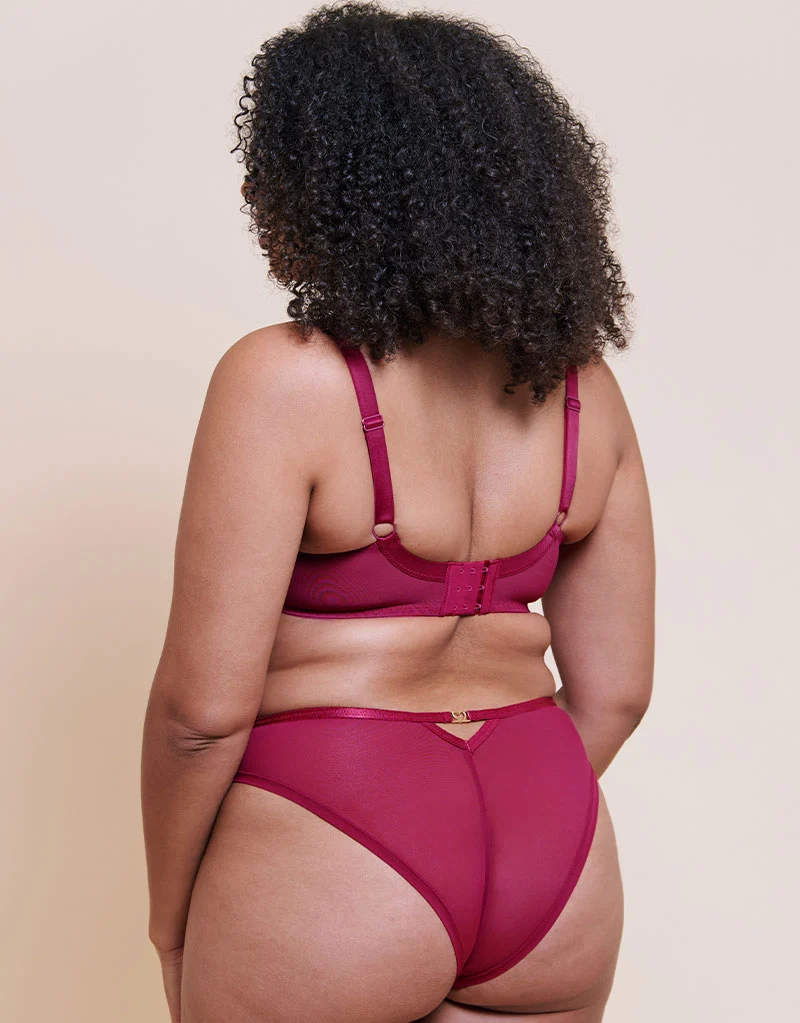 Curvy Kate Heartstopper High-Apex Deep Plunge Bra Sangria