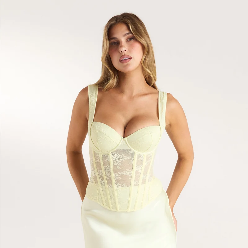 Hourglass Corset Top - Lemon