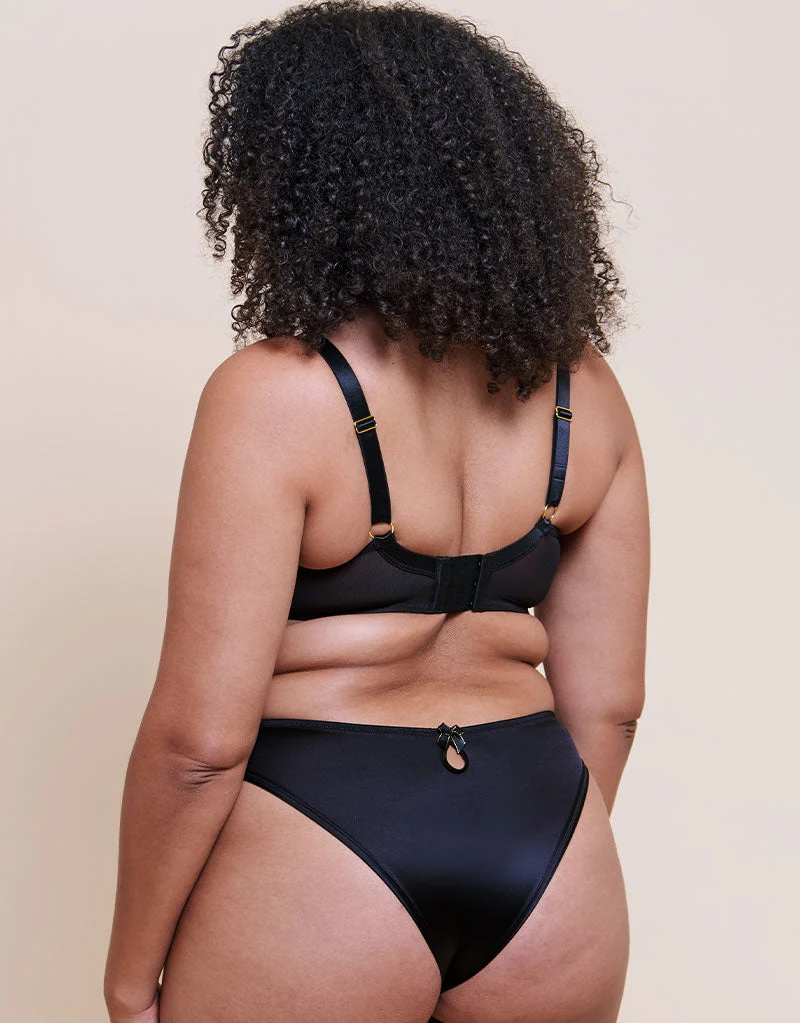 Curvy Kate Boost Lace Padded Balcony Bra Black/Gold