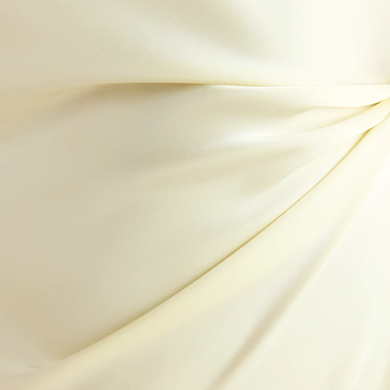 Satin Fitted Maxi Skirt - Lemon