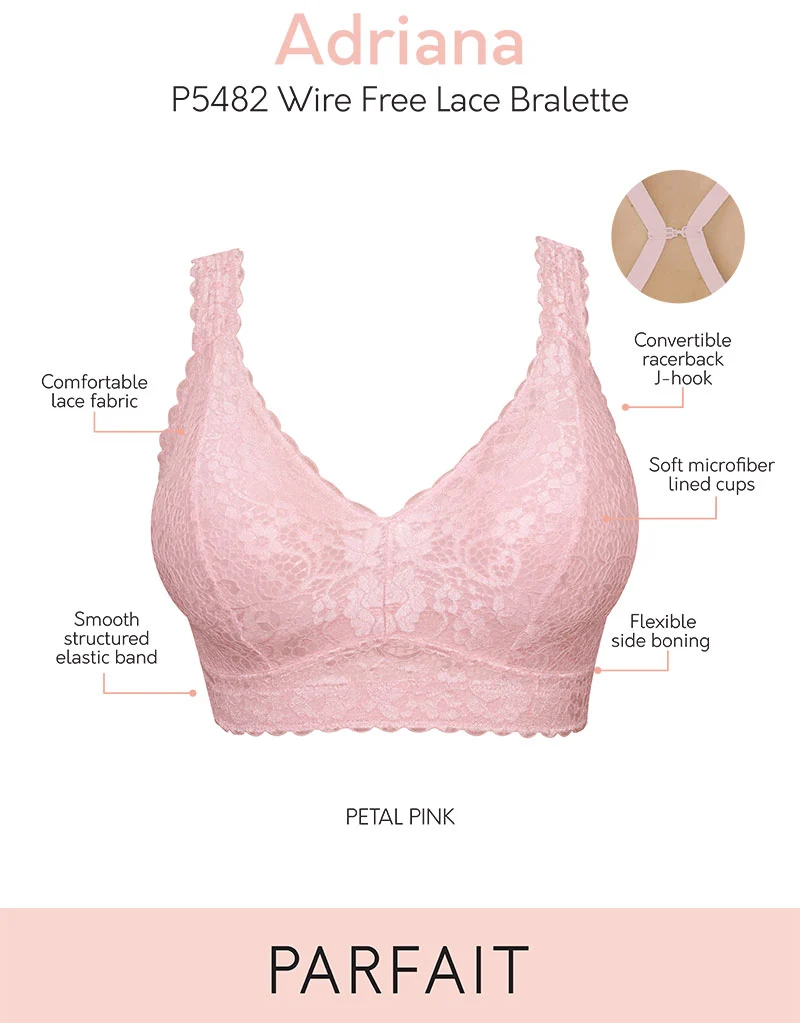 Parfait Adriana Lace Bralette Petal Pink
