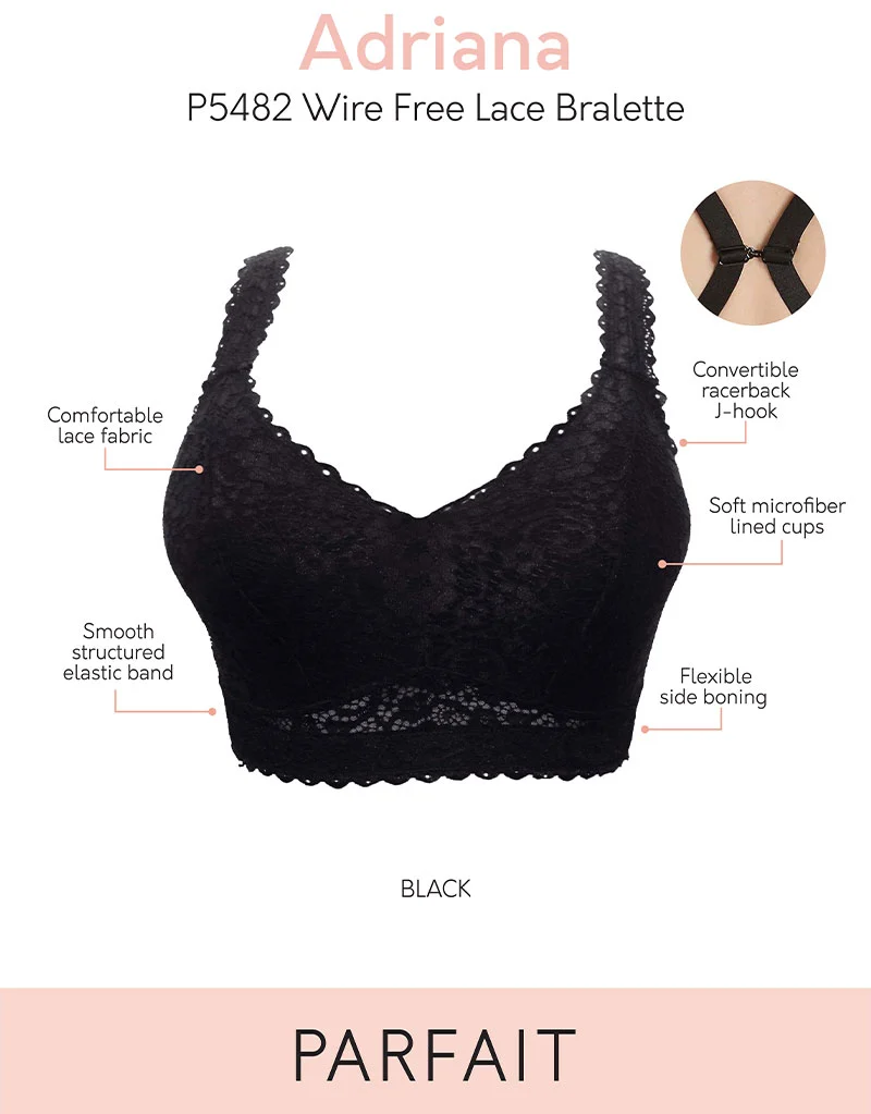 Parfait Adriana Lace Bralette Black