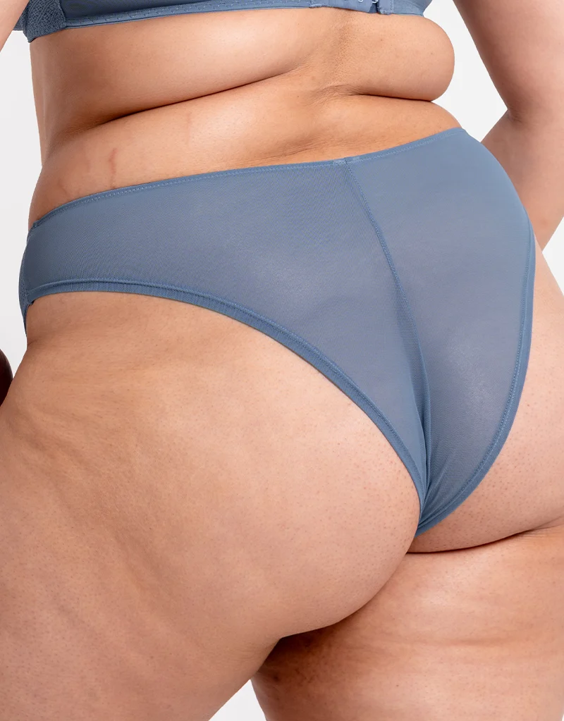 Curvy Kate Happy Bum Brazilian Brief Denim Blue