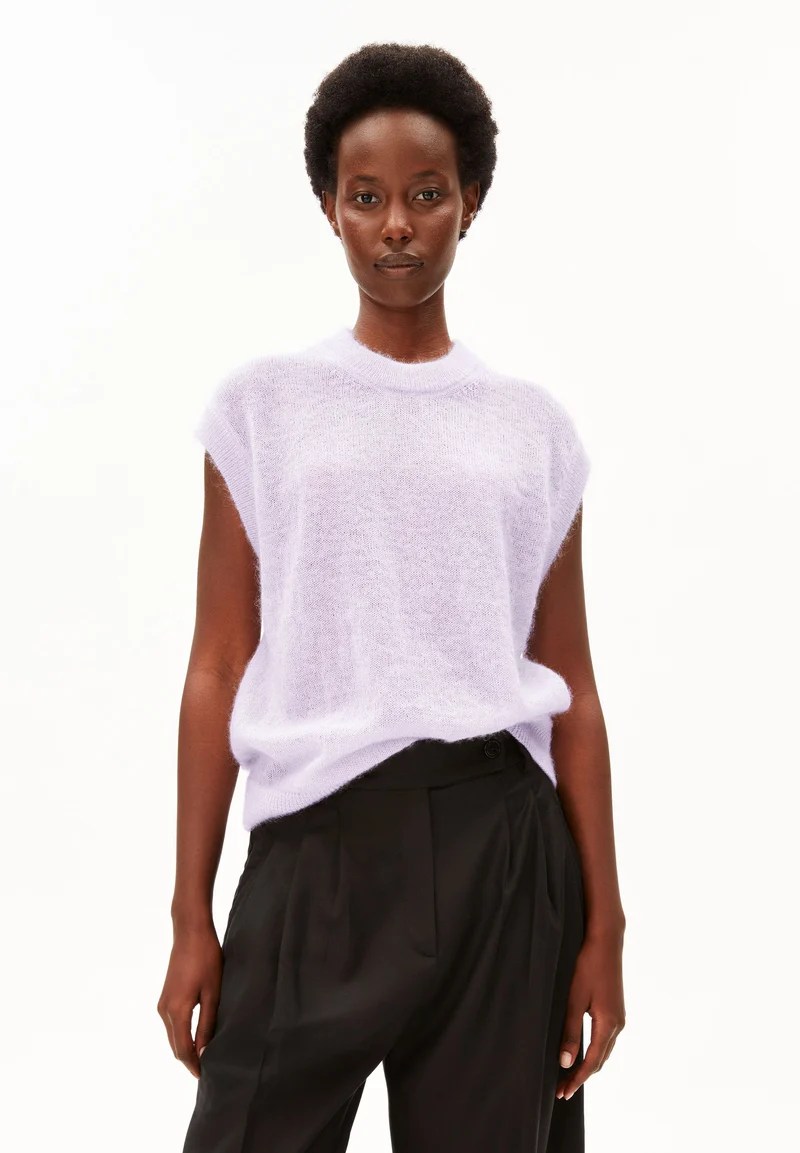 MOHAIR BLEND KNIT VEST