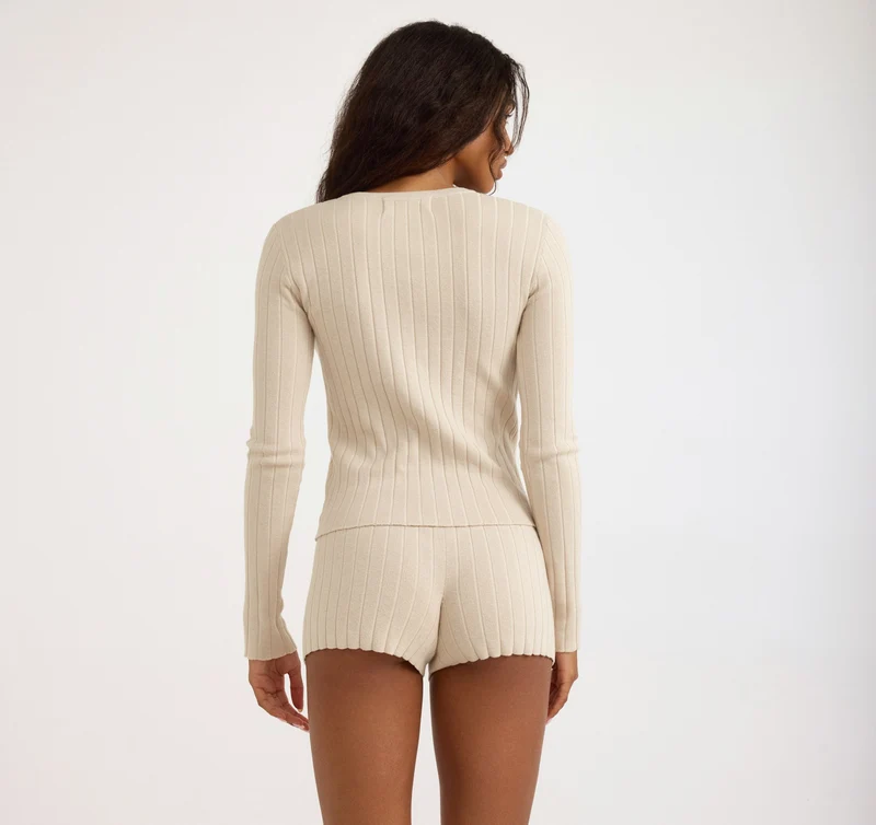 Soft Knit Rib Cardigan