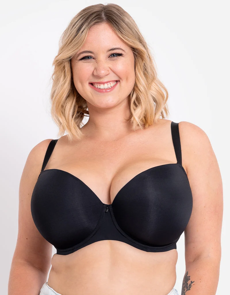 Curvy Kate Smoothie T-Shirt Plunge Black