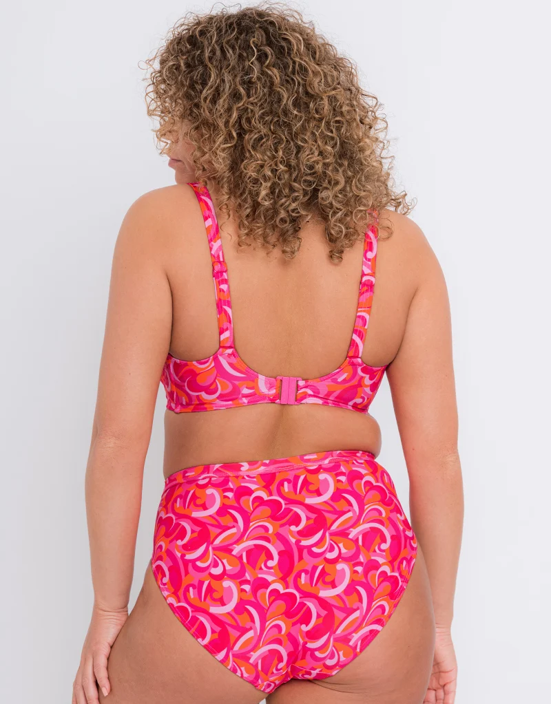 Curvy Kate Retro Wave Multiway Balcony Bikini Top Print Mix