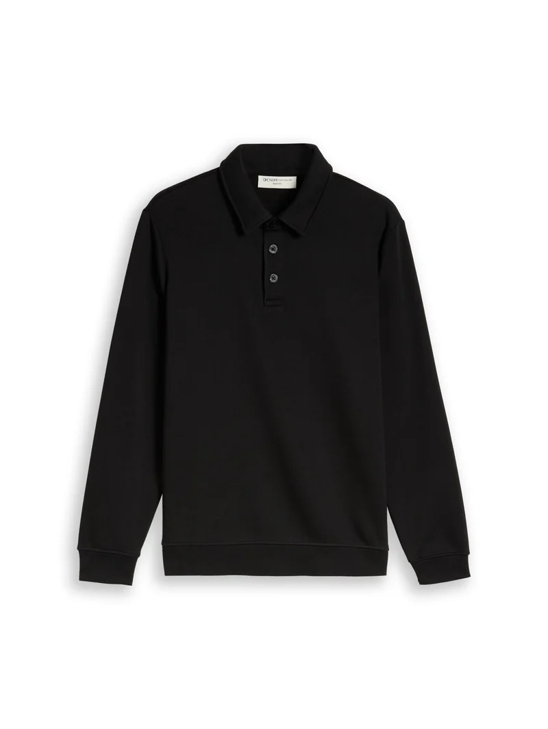 Sweatshirt mit Polokragen